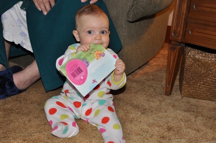 Greta with her Easter Card